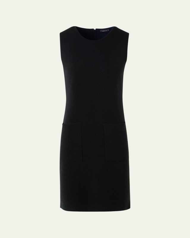 Cashmere Double-Face Knit Sleeveless Dress